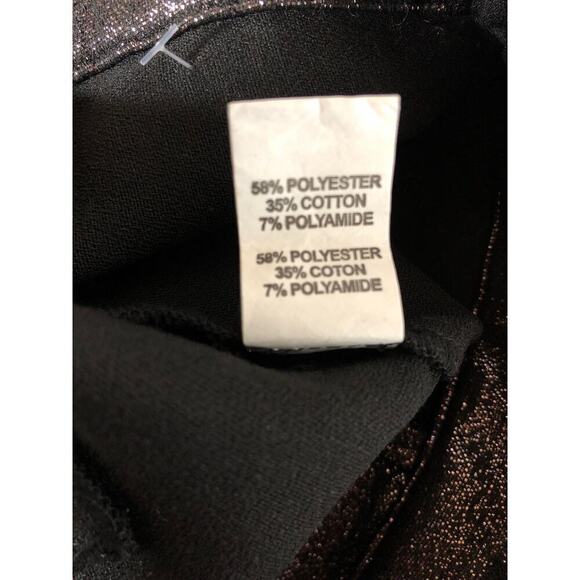 Ramy Brook Saylor Pant Glitter High Rise Skinny Leg Metallic Evening Black 0 - Picture 9 of 12